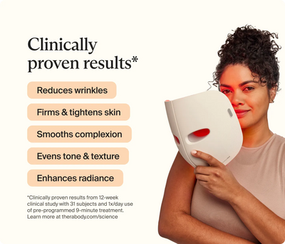 Clinically proven results* | Reduces wrinkles | Firms and tightens skin | Smooths complexion | Evens tone and texture | Enhances radiance | *Clinically proven results from 12-week clinical study with 31 subjects and 1x?day use of pre-programmed 9-minute treatment. Learn more at thebody.com/science